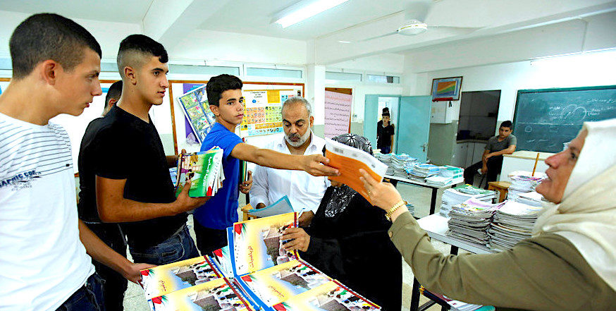 Click to enlarge Palestinian students
