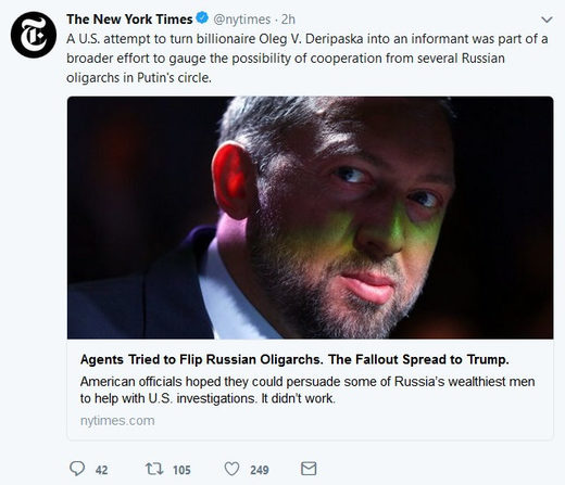 Times tweet FBI Oleg Deripaska