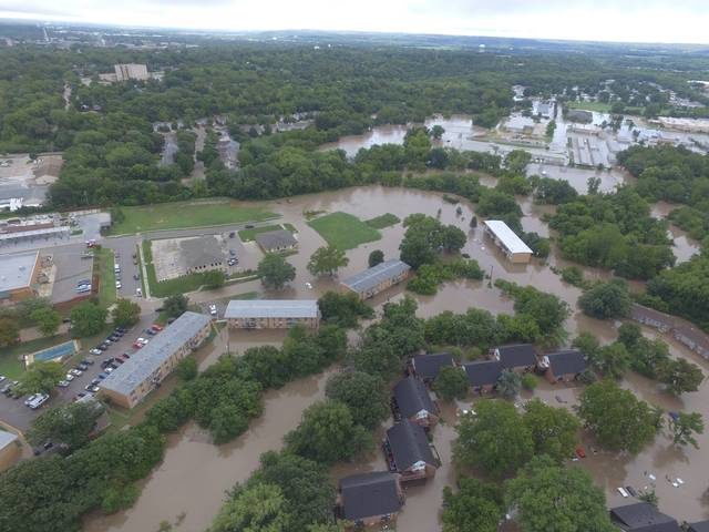 Click to enlarge Nearly 9 inches of rain pounded Manhattan, Kan., Sunday night and into Monday, causing a flash flood called “a 500-year event.”