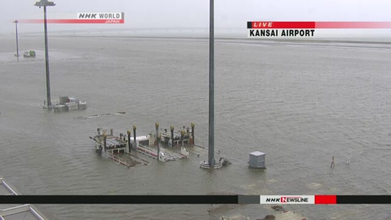 KANSAI AIRPORT FLOODED