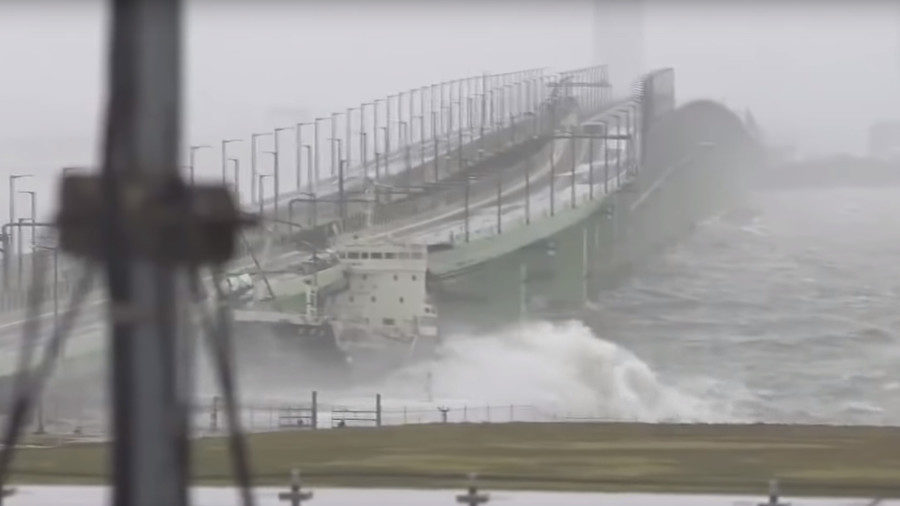 tanker smashes bridge