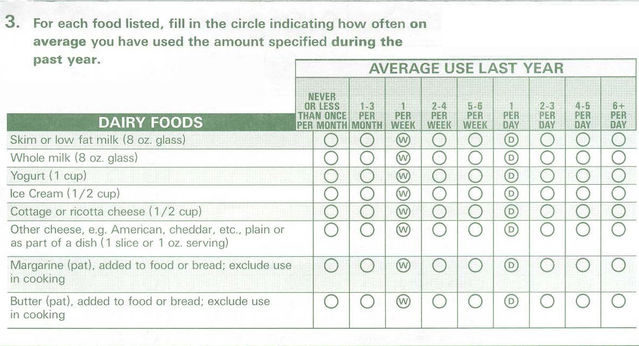 Click to enlarge food frequency questionnaire