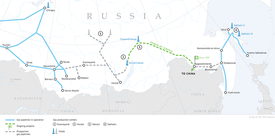 Click to enlarge Power of Siberia pipeline