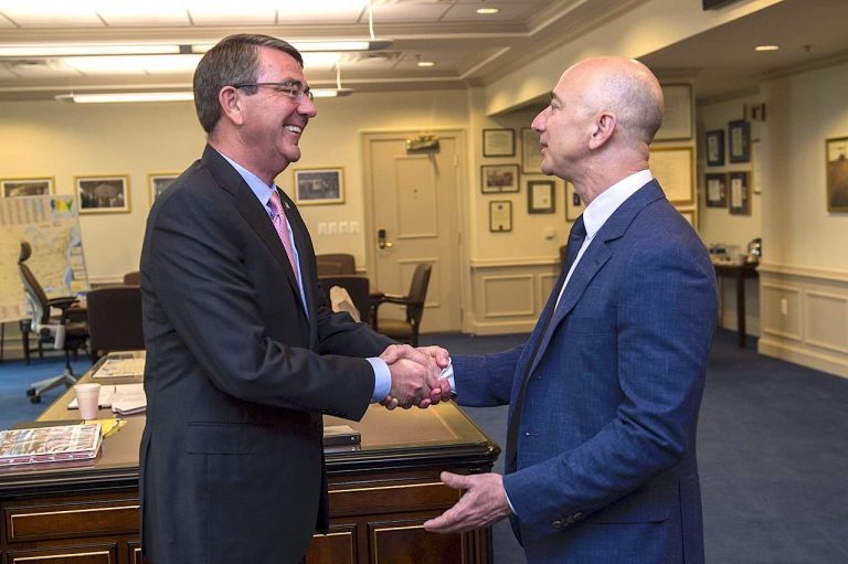 Click to enlarge Bezos Ash Carter