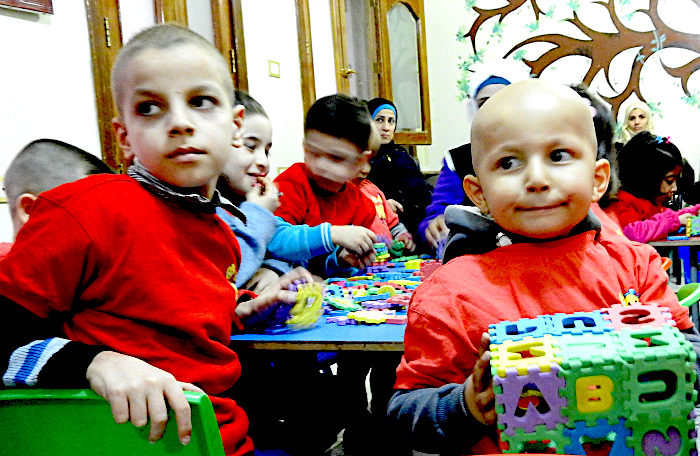 Click to enlarge Syrian cancer kids
