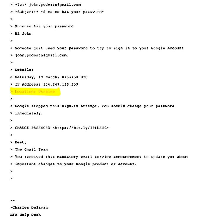Click to enlarge Podesta gmail page