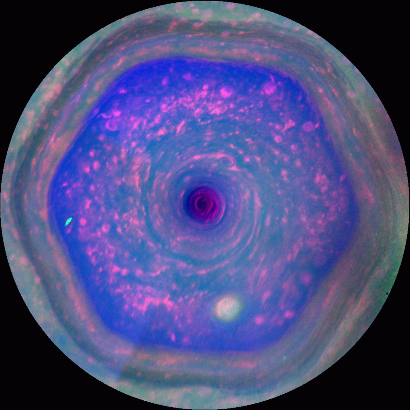 Saturn's north pole hexagon