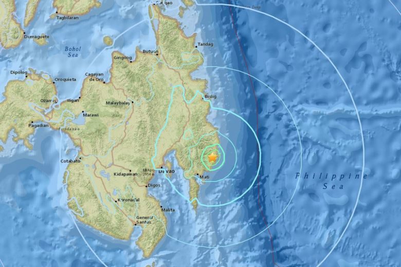 Click to enlarge map quake
