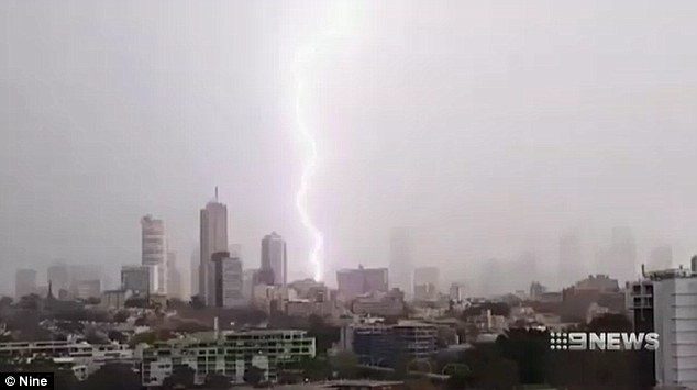 The Bureau of Meteorology (BOM) issued a warning that thunder and lightning would hit on Friday late afternoon, with Gosford, Sydney, Wollongong, Orange, Katoomba and Parkes all under threat