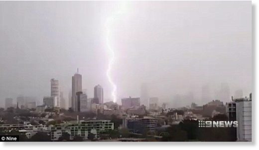 The Bureau of Meteorology (BOM) issued a warning that thunder and lightning would hit on Friday late afternoon, with Gosford, Sydney, Wollongong, Orange, Katoomba and Parkes all under threat
