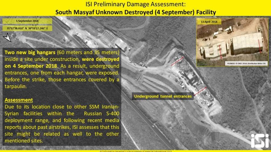 Click to enlarge Syria facility air strike Israel