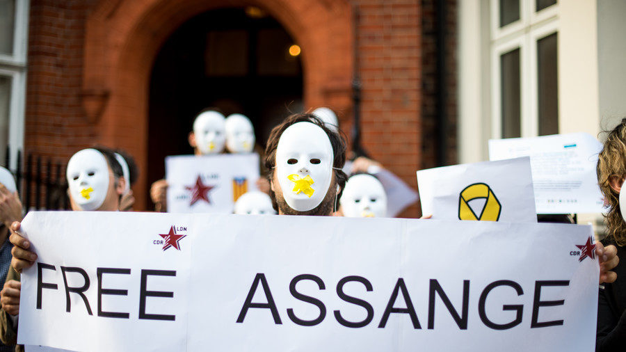 Click to enlarge Free Assange banner