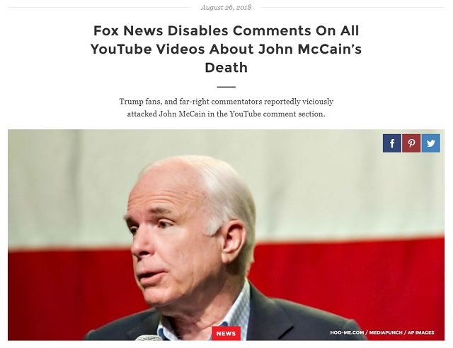 Click to enlarge McCain Fox news comments censor