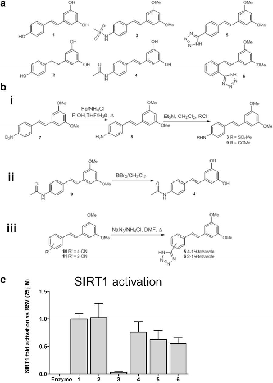 Click to enlarge SIRT1 chemical formulas