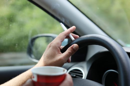 Smoking while driving