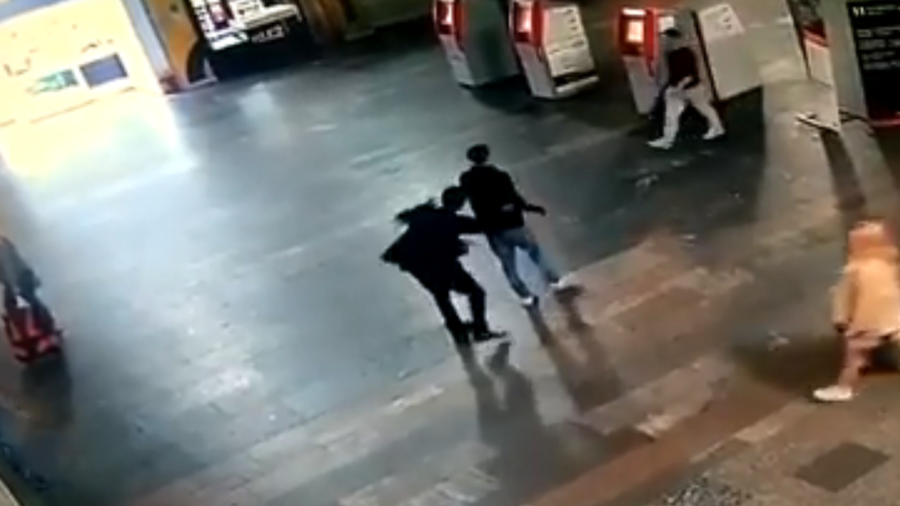 Man attacking man