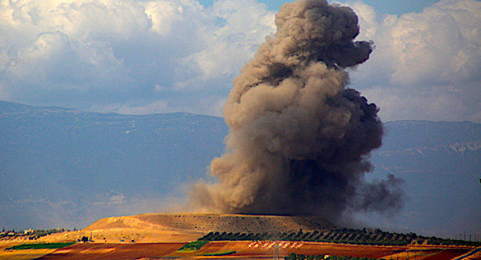 Click to enlarge Airstrike Kafr Ain S. Idlib province