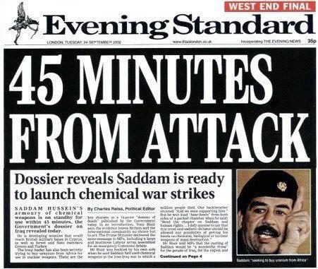 Saddam 45 minutes