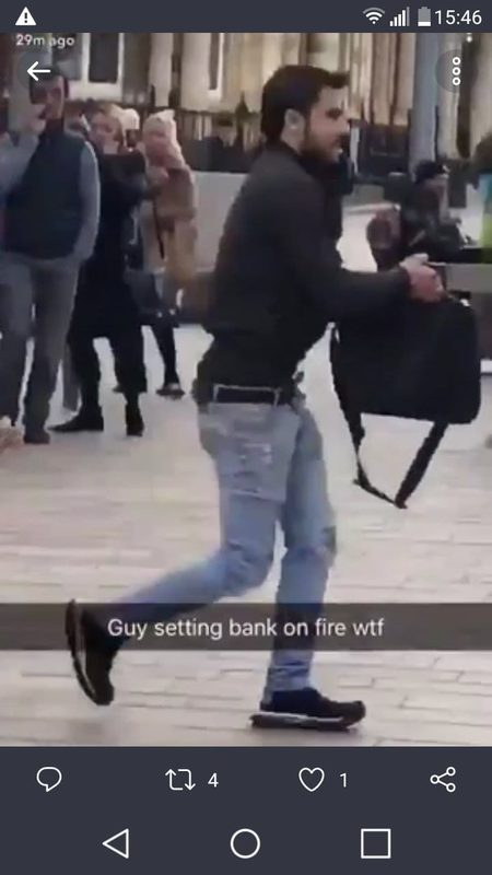 UK knife bank fire