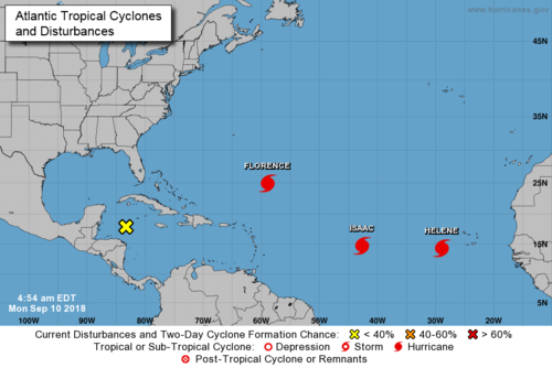Click to enlarge Atlantic Tropical hurricanes Sept 2018