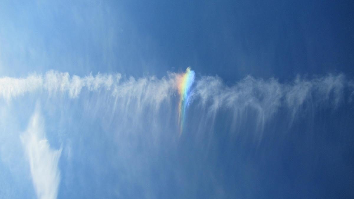 Fire rainbow over Weymouth, England