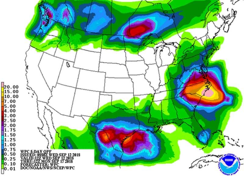 Click to enlarge Rainfall September hurricanes