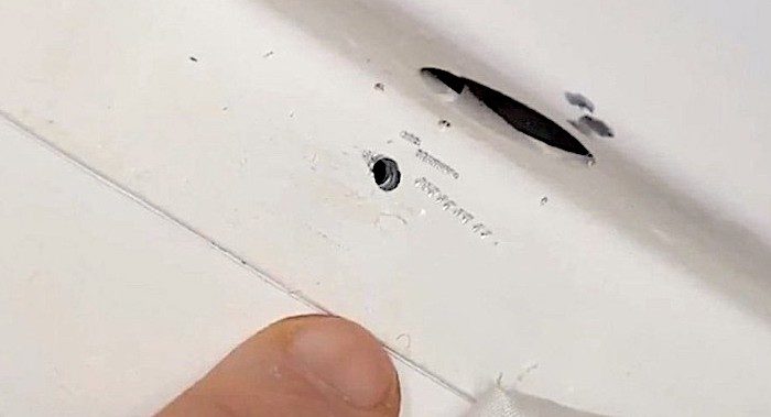 Click to enlarge Drill hole