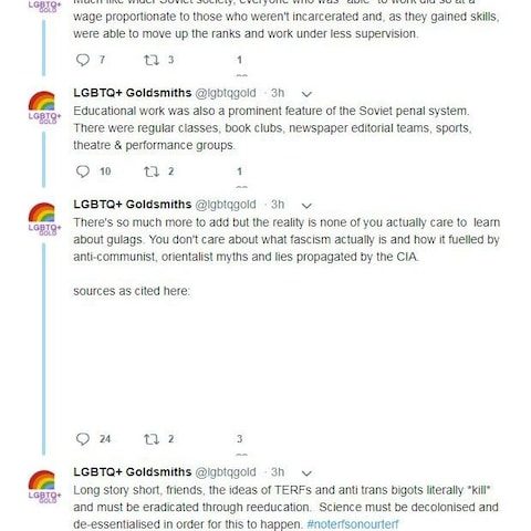 Click to enlarge Goldsmith LGBTQ's Twitter