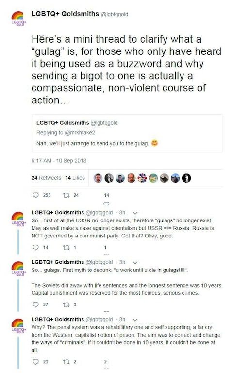 Click to enlarge Goldsmith LGBTQ's Twitter