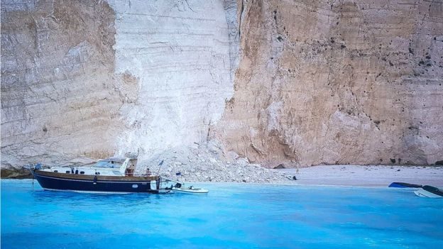 cliff collapse greece september 2018