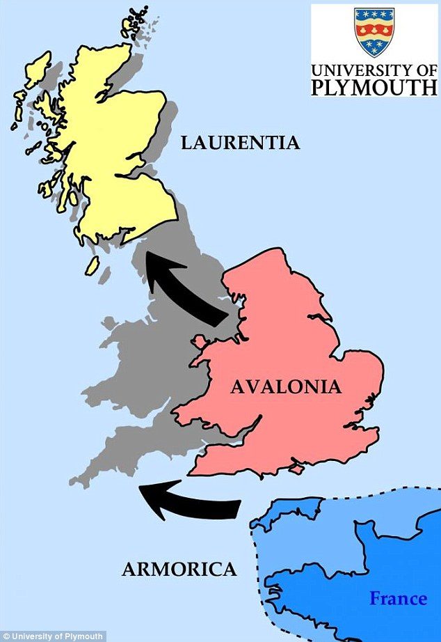 britain created collision landmass