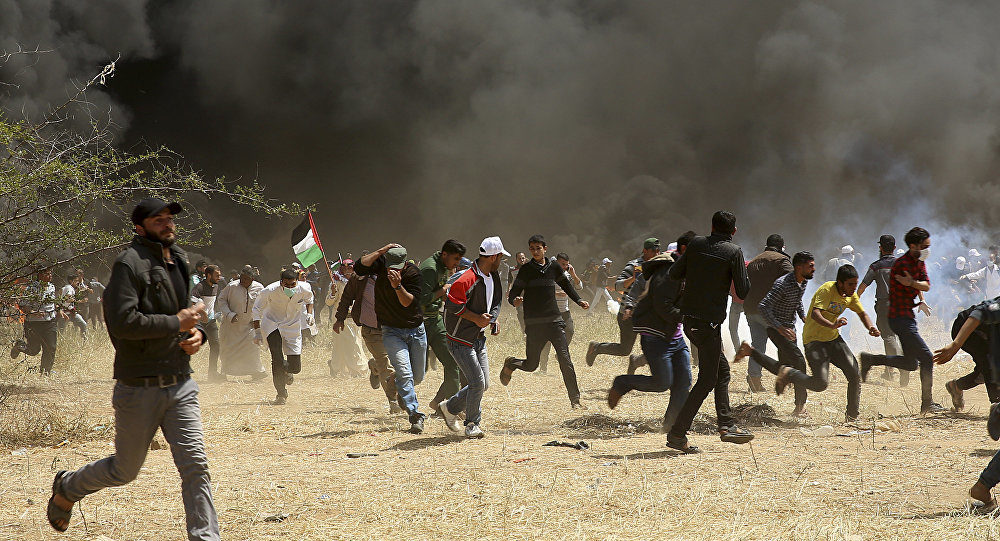 Palestinian protesters