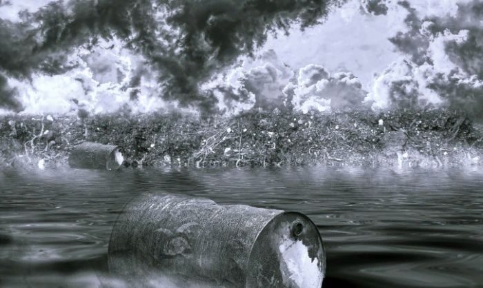 containers on water