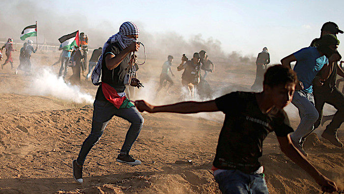 Palestinians Gaza border
