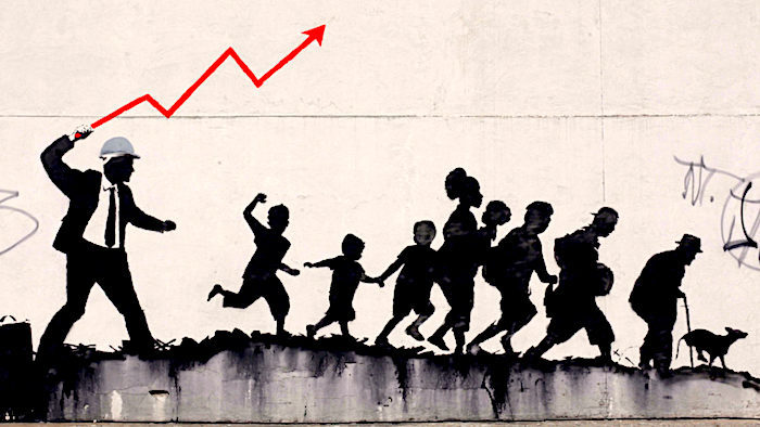 Click to enlarge Mural Banksy and peeps