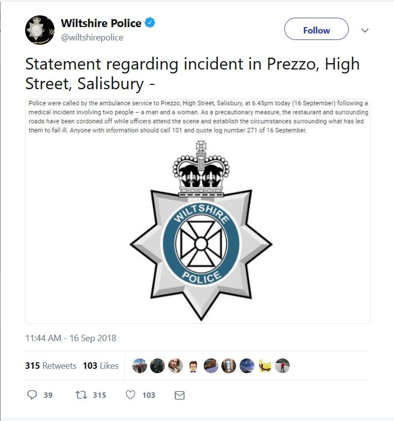 tweet salisbury police