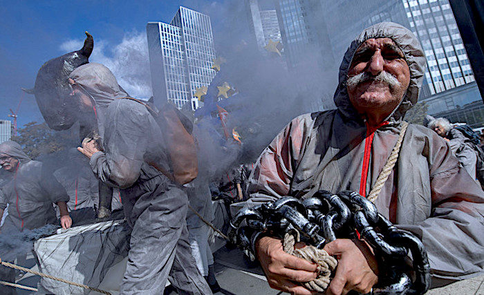 Click to enlarge Activists smoke