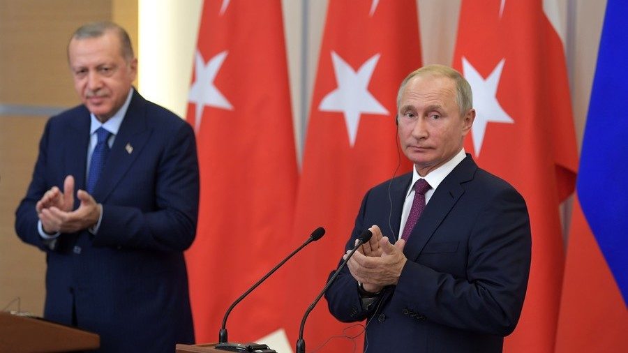 Turkish President Recep Tayyip Erdogan and President Vladimir Putin