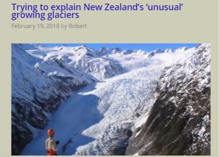 NZ growing glaciers