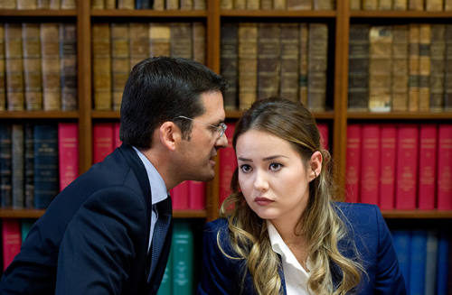 Lawyer Peter Sahlas with Ablyazov's daughter