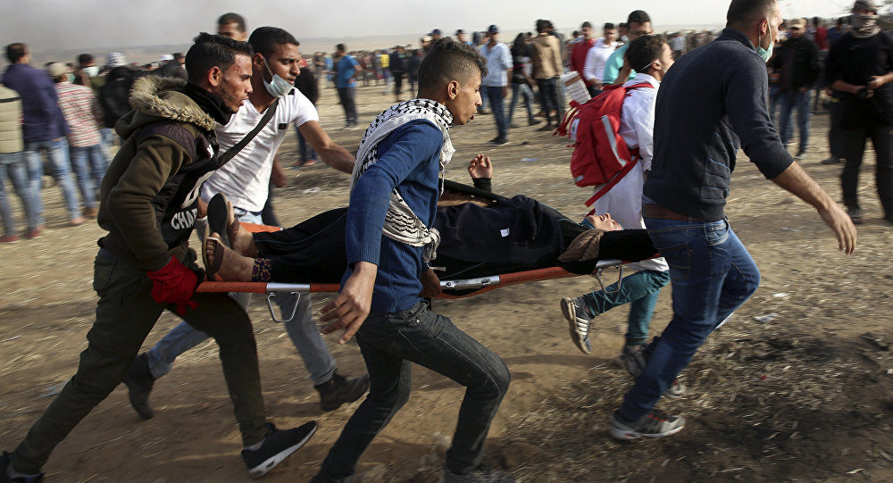 Palestinian protesters