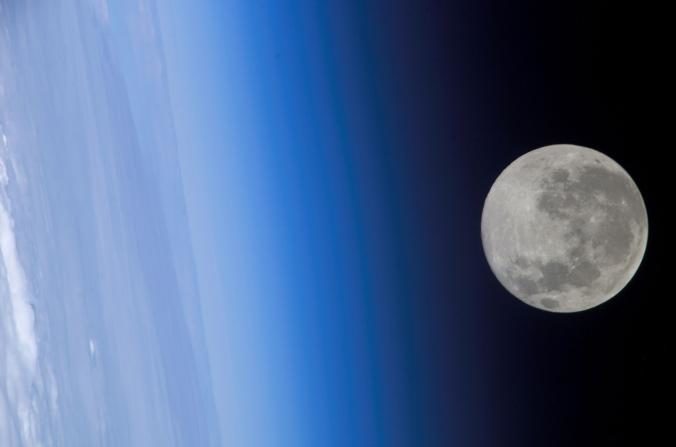 Click to enlarge moon Earth