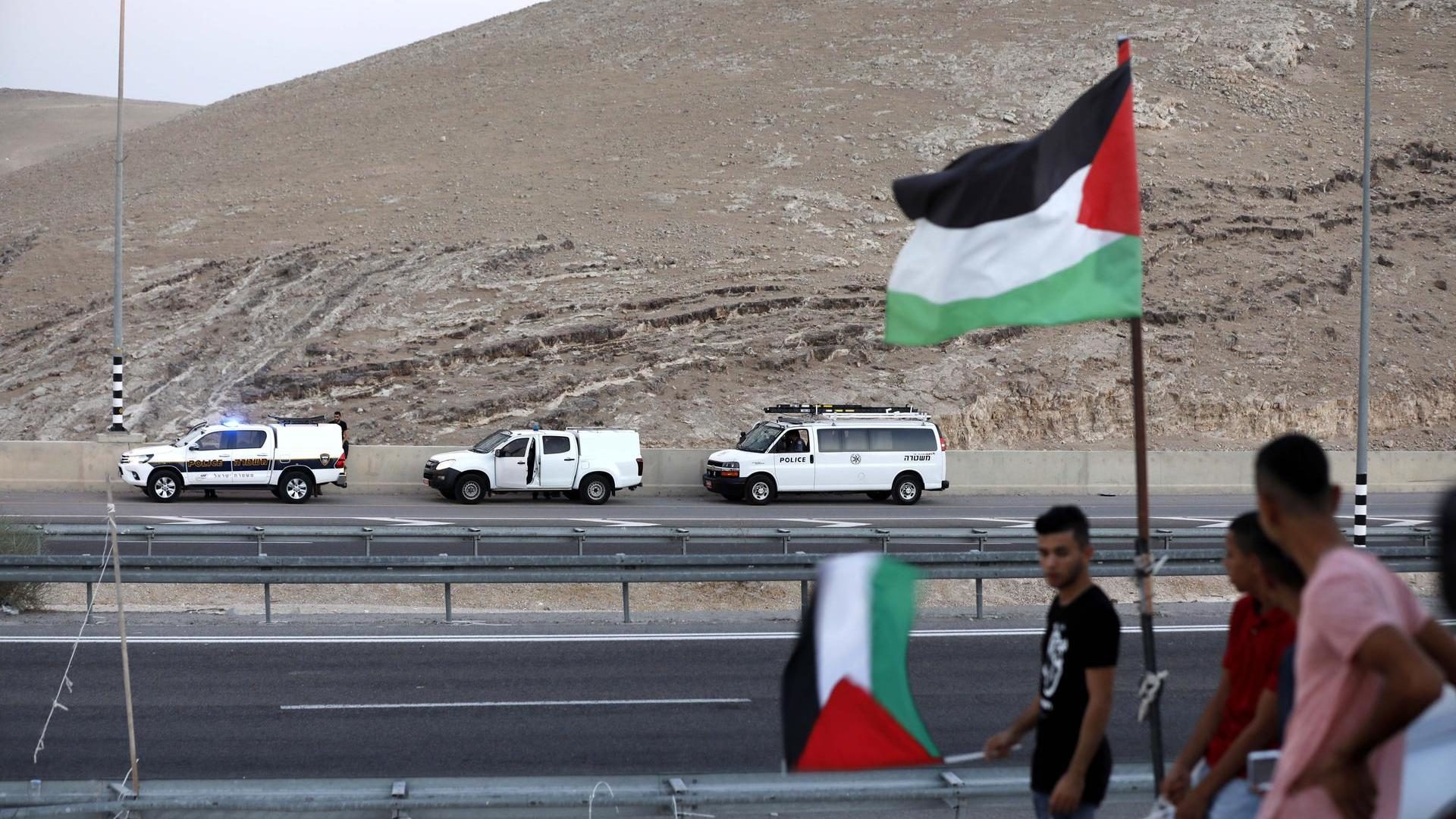 Palestinian flags