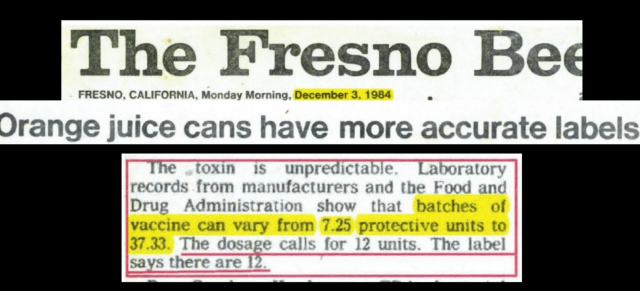 Fresno Bee DPT vaccine toxin