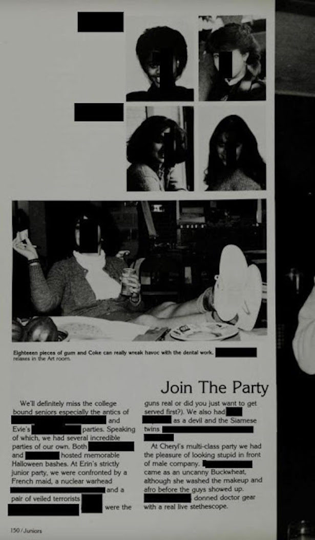 Click to enlarge Kavanaugh accuser Ford HS yearbook