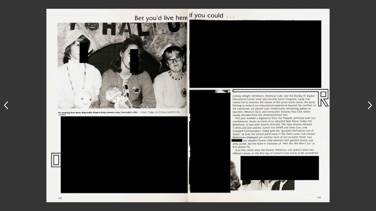 Click to enlarge Kavanaugh accuser Ford HS yearbook