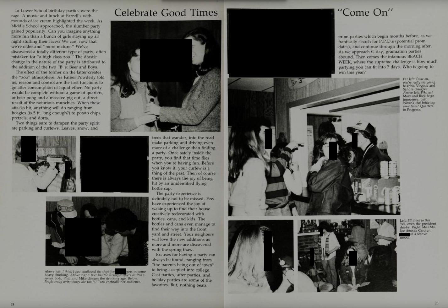 Click to enlarge Blasey Ford HS yearbook