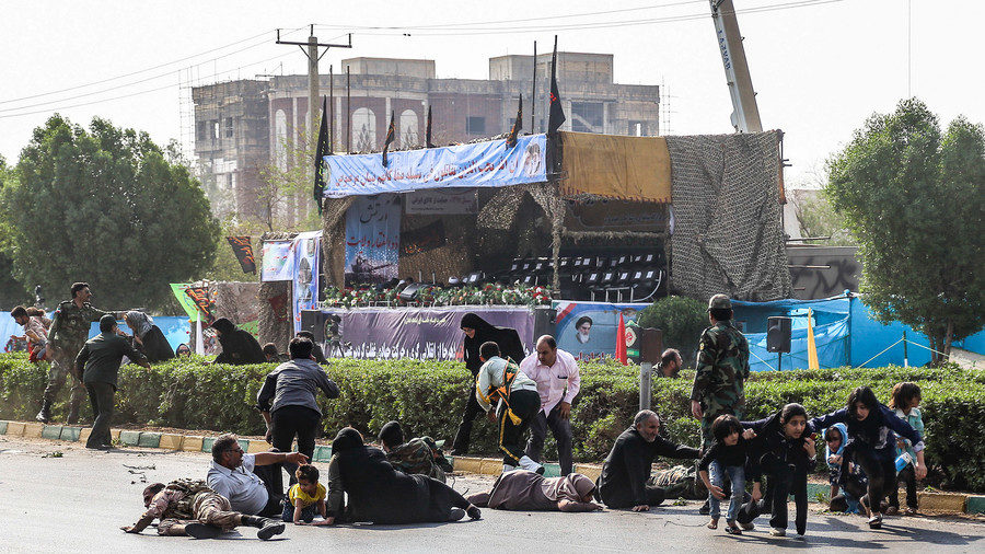 A scene of the terrorist attack in Ahvaz
