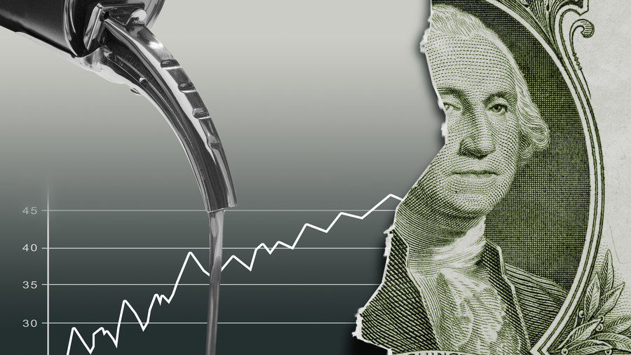 Dollar and oil graphic