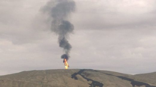 Azerbaijan capital struck by rare eruption of mud volcano and flooding on same morning